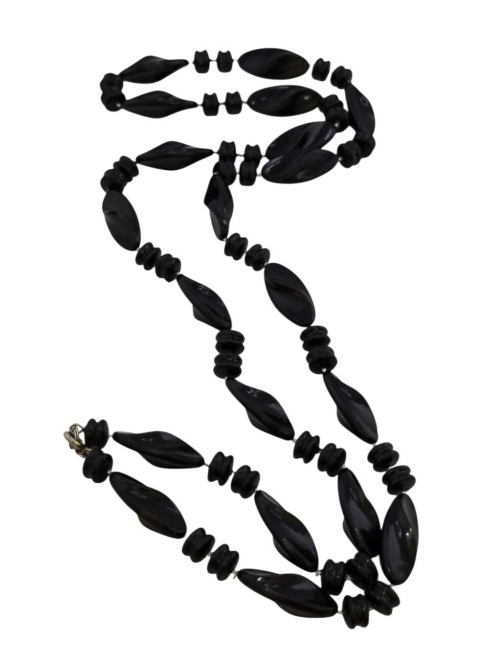 Vintage Molded Plastic Hand Knotted 50s Necklace (A9101)